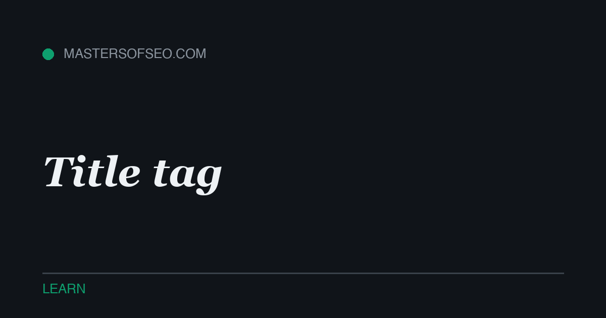 Title tag