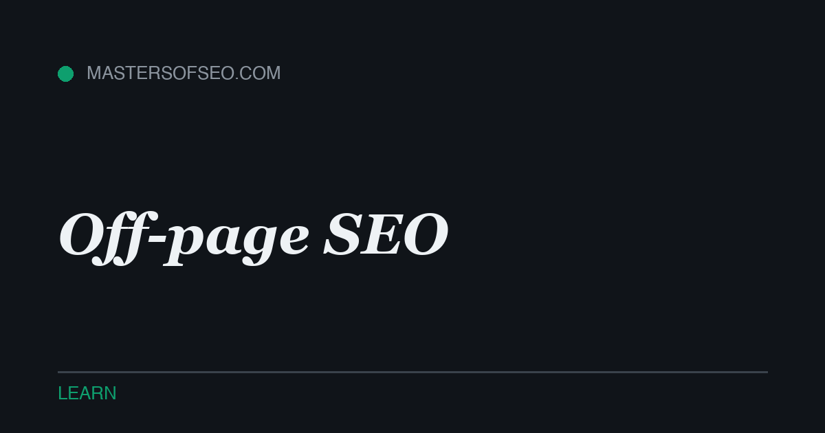 Off-page SEO