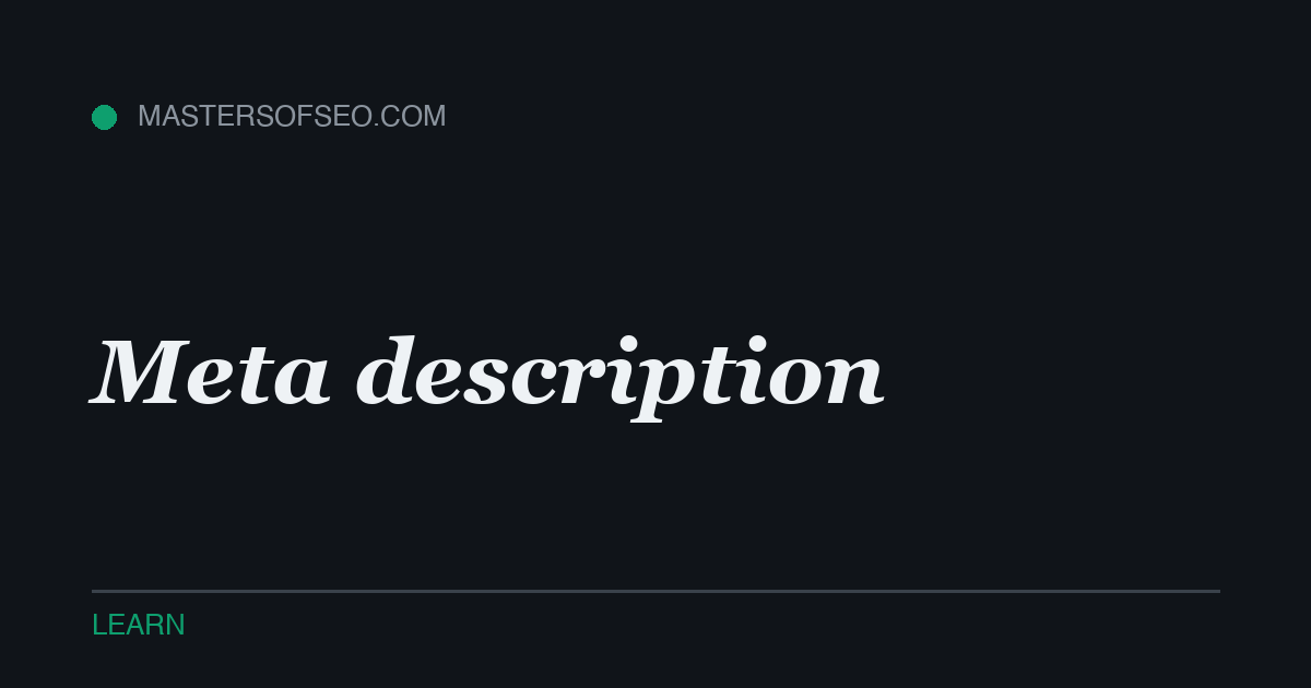 Meta description