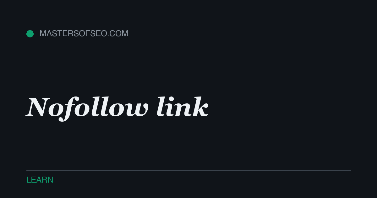 Nofollow link
