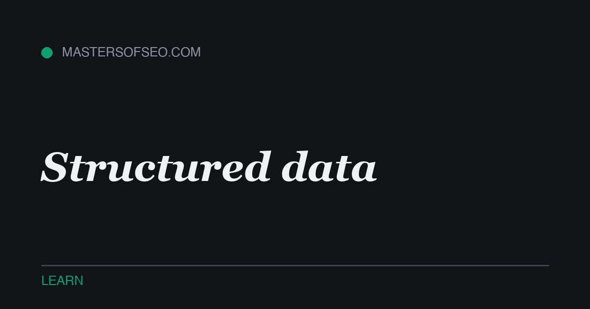Structured data