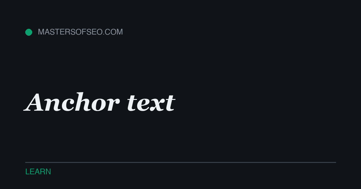Anchor text