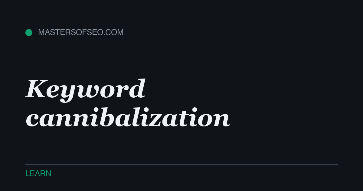 Keyword cannibalization
